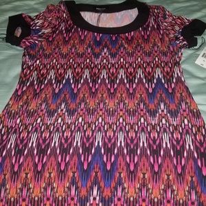 RN Studio Short Sleeve Casual Dress Plus